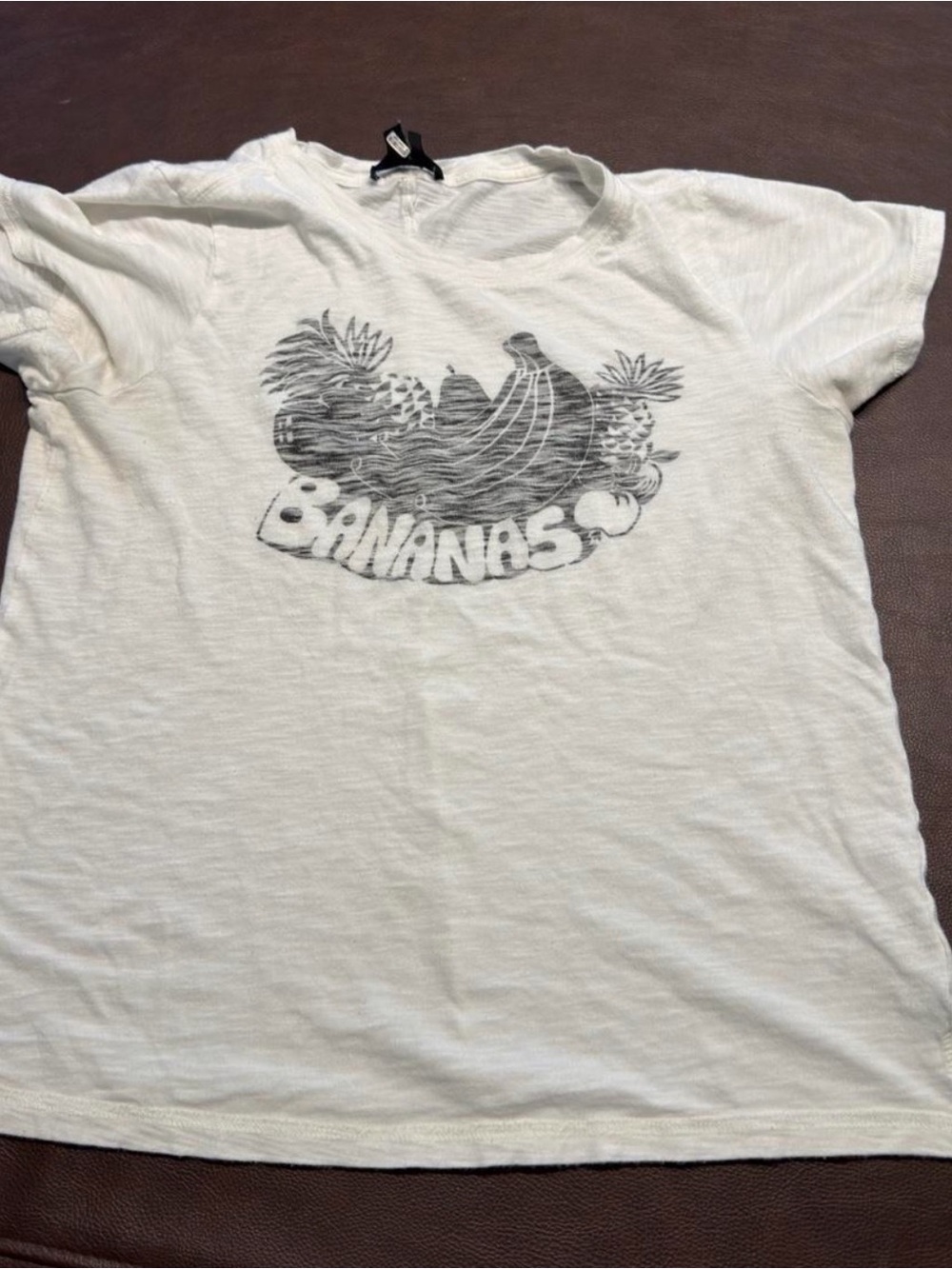 PAIGE White Short-Sleeve 'Bananas' Graphic Tee